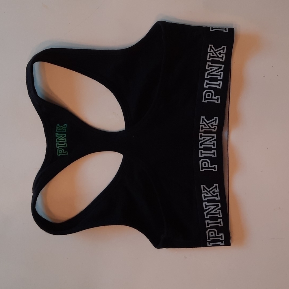 Victoria's Secret Pink St Patricks Day shamrock sports bra extra small - Picture 3 of 9